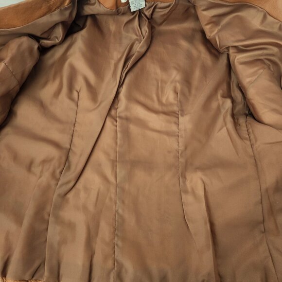 Vintage Bagatelle Leather Carmel Tan Jacket Ladies Size 12 - Picture 7 of 10